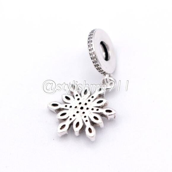 Authentic PANDORA Crystalized Snowflake Dangle - 791761NBLMX - Picture 8 of 11